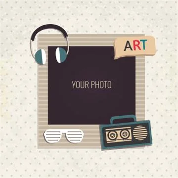 Vector photo frame Stock Illustration