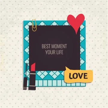 Vector photo frame Stock Illustration