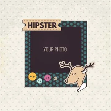 Vector photo frame Stock Illustration