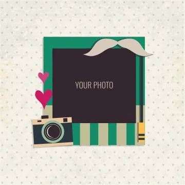Vector photo frame Stock Illustration