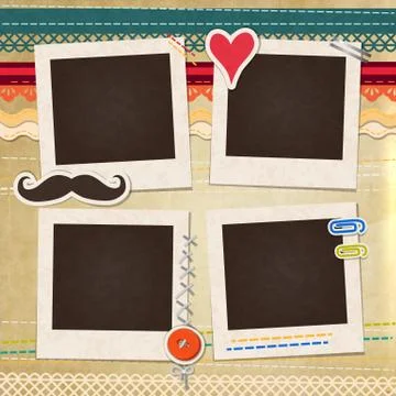 Vector photo frame Stock Illustration