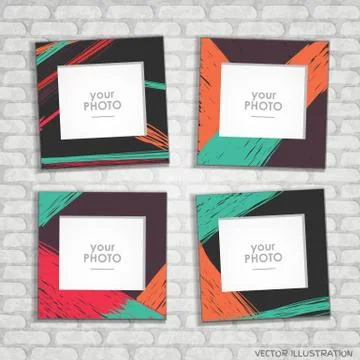 Vector photo frame Stock Illustration