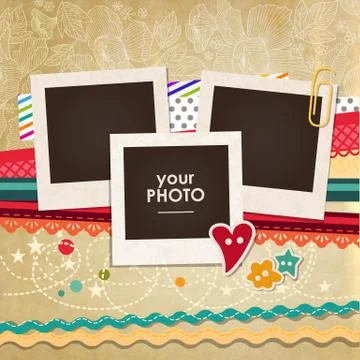 Vector photo frame Stock Illustration