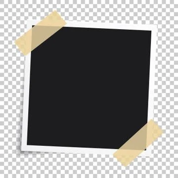 Vector photo frame.Set of realistic paper instant photograph.Template design. Stock Illustration