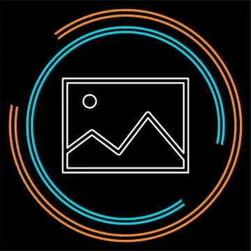 Vector photo gallery illustration - camera picture sign - photography album s Stock Illustration
