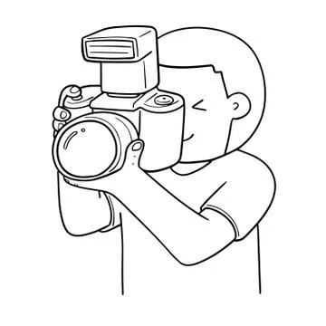 Vector of photographer Stock Illustration