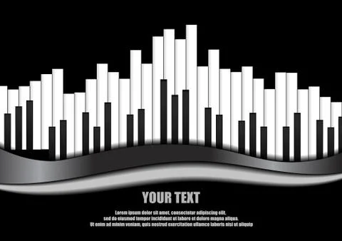 Vector : Piano equalizer on black background Stock Illustration