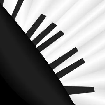 Vector : Piano keyboard on black background Stock Illustration