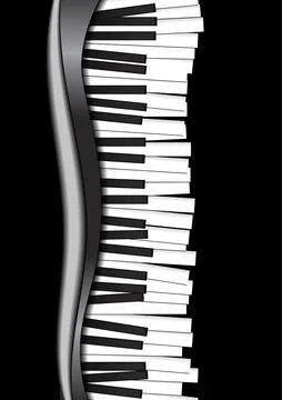 Vector : Piano keyboard with black background Stock Illustration