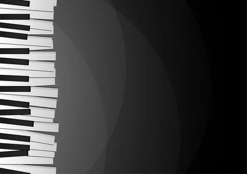 Vector : Piano keyboard with black background Stock Illustration