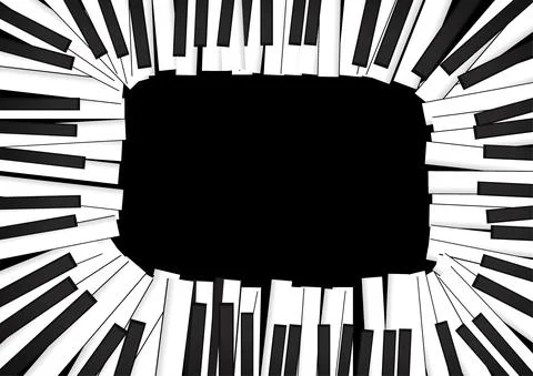 Vector : Piano keyboard with black background Stock Illustration