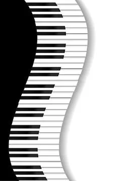 Vector : Piano keyboard equalizer concept on white background Stock Illustration