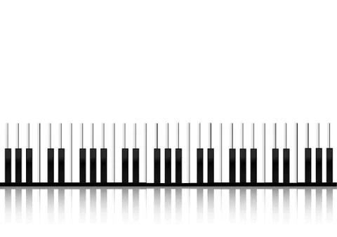 Vector : Piano keyboard equalizer concept on white background Stock Illustration