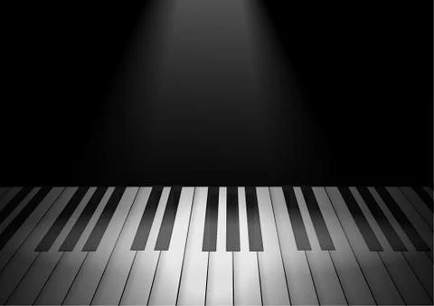 Vector : Piano keyboard with light lamp Illustrazione stock