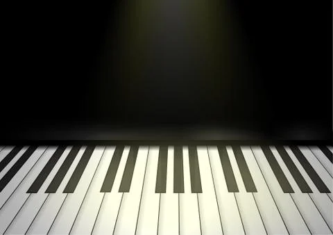 Vector : Piano keyboard with light lamp Stock Illustration