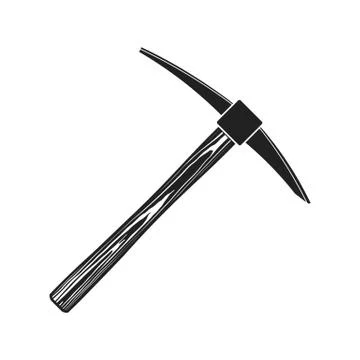 Vector pick mining tool illustration. Stock Illustration