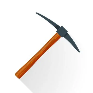 Vector pick mining tool illustration. Stock Illustration