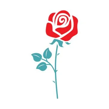 The vector picture of the opened rose bud. Stock Illustration