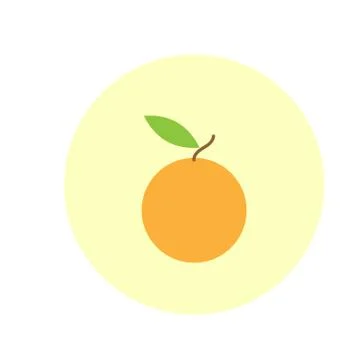 Vector picture of orange on a white background. Vector Stock-Illustration