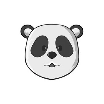 Vector picture of panda on a white background Stock Illustration
