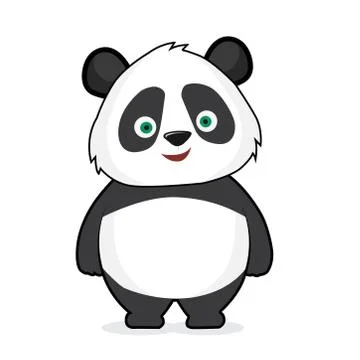 Vector picture of panda on a white background Stock Illustration