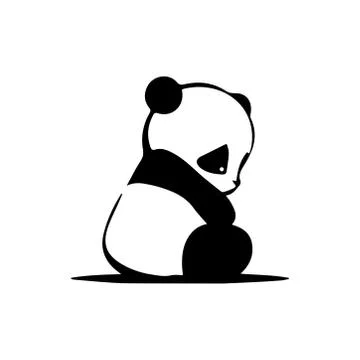 Vector picture of panda on a white background Stock Illustration