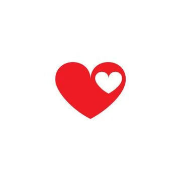 Vector picture of two hearts. Stock Illustration