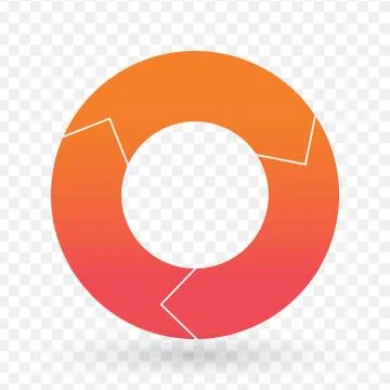 Vector pie chart template for graphs, charts, diagrams. Business circle Stock Illustration