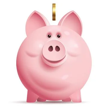 Vector piggy bank 库存插图