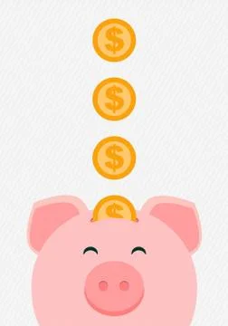 Vector piggy bank Illustrazione stock