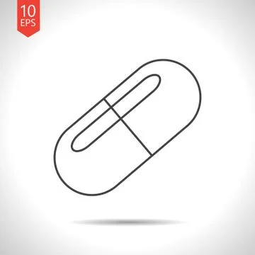 Vector pill icon Stock Illustration