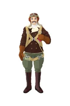 Vector pilot cartoon character Stockillustratie