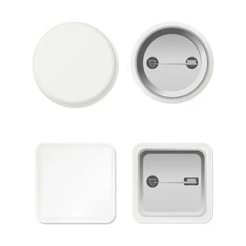 Vector pin button badge set Ilustración de archivo