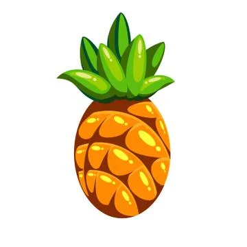 Vector pineapple cartoon Stock Illustration