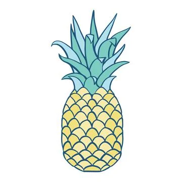 Vector Pineapple Designer Element and seamless pattern design. Stock Illustration