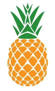 Vector pineapple fruit Illustrazione stock