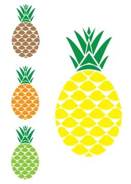 Vector Pineapple Stock Illustration