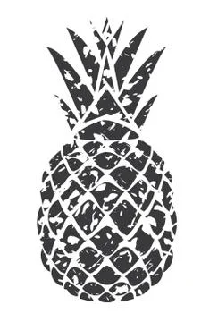 Vector pineapple isolated Illustrazione stock
