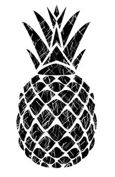 Vector pineapple isolated Illustrazione stock