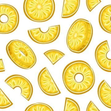 Vector Pineapple Seamless Pattern Illustrazione stock