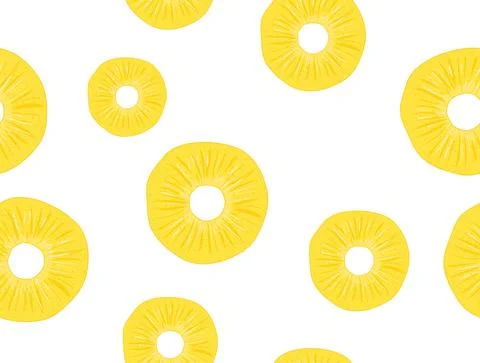 Vector pineapple seamless pattern slice illustration. Fruit pineapple tropical Stock Illustration