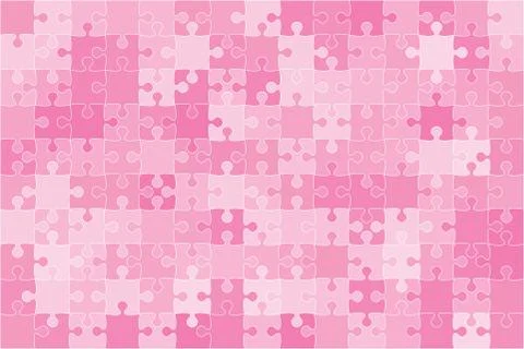 Vector Pink 150 Puzzles Pieces Jigsaw Illustrazione stock
