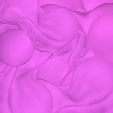 Vector pink background from balls covered with cloth with folds and tension Stock Illustration