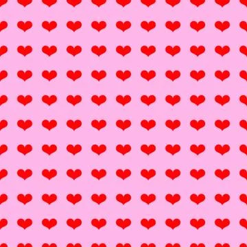 Vector pink background with hearts. Valentine's Day Stock-Illustration