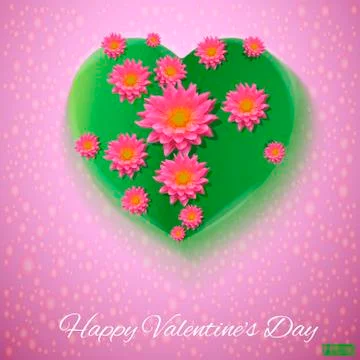 Vector. Pink background. Postcard heart. Valentine's day. I love you 스톡 일러스트