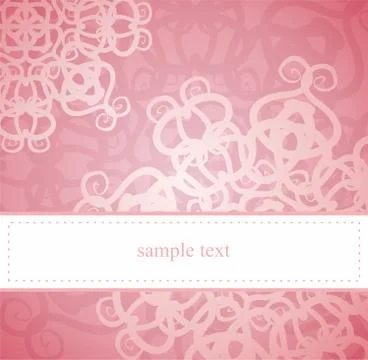 Vector pink card or invitation Stock Illustration