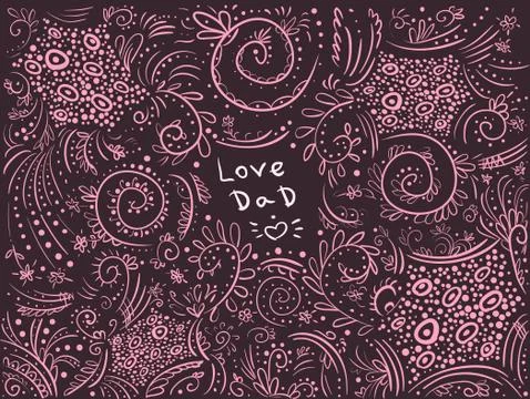 Vector pink decor space Stock Illustration