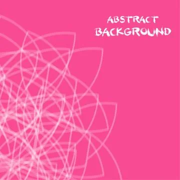 Vector pink gradient abstract background with line shapes. Stock Illustration