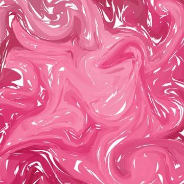 Vector Pink Hand drawn artwork on water marble texture. Liquid paint pattern. Stock Illustration
