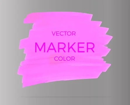 Vector pink markers. Elements for design and background Illustrazione stock